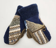Load image into Gallery viewer, Handmade mittens, upcycled mittens, sweater mittens, wool mitten, shops green bay, repurposed sweaters, Josie T. Designs

