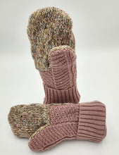 Load image into Gallery viewer, Handmade mittens, upcycled mittens, sweater mittens, wool mitten, shops green bay, repurposed sweaters, Josie T. Designs
