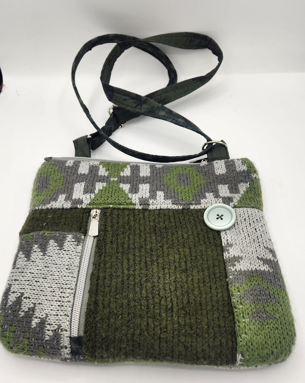 upcycled handbag, recycled purse, sweater purse, crossbody bag, shoulder bag, handmade purse
