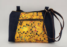 Load image into Gallery viewer, cork purse, handmade, crossbody bag, fabric purse, 
