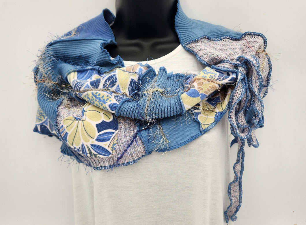 summer scarf, handmade scarf, upcycled scarf, re-purposed, boutique green bay, josie t designs