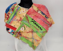 Load image into Gallery viewer, Summer scarf, summer shawl, handmade scarf, upcycled, re-purposed
