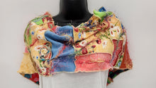 Load image into Gallery viewer, Summer scarf, summer shawl, handmade scarf, upcycled, re-purposed
