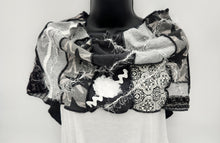 Load image into Gallery viewer, Summer scarf, summer shawl, handmade scarf, upcycled, re-purposed
