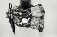 Load image into Gallery viewer, Summer scarf, summer shawl, handmade scarf, upcycled, re-purposed
