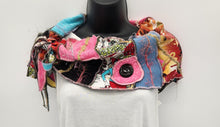 Load image into Gallery viewer, Summer scarf, summer shawl, handmade scarf, upcycled, re-purposed
