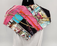 Load image into Gallery viewer, Summer scarf, summer shawl, handmade scarf, upcycled, re-purposed
