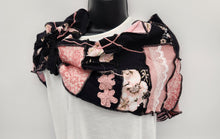 Load image into Gallery viewer, Summer scarf, summer shawl, handmade scarf, upcycled, re-purposed
