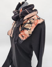 Load image into Gallery viewer, upcycled scarf, swag scarf, sweater scarf, cowl neck scarf, handmade scarf, couture trend, eco-conscious, josie t. designs


