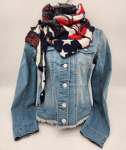Load image into Gallery viewer, upcycled scarf, swag scarf, sweater scarf, cowl neck scarf, handmade scarf, couture trend, eco-conscious, josie t. designs
