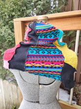 Load image into Gallery viewer, upcycled scarf, cowl neck scarf, sweater scarf, recycled sweaters, handmade scarf, boutique green bay
