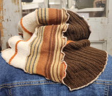 Load image into Gallery viewer, upcycled scarf, swag scarf, sweater scarf, cowl neck scarf, handmade scarf, 
