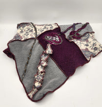 Load image into Gallery viewer, upcycled scarf, swag scarf, sweater scarf, cowl neck scarf, handmade scarf, 
