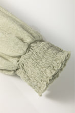 Load image into Gallery viewer, Laurel Green Textured Round Neck Half Sleeve Blouse
