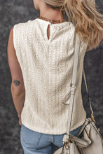 Load image into Gallery viewer, Apricot Guipure Lace Crochet Keyhole Back Tank Top
