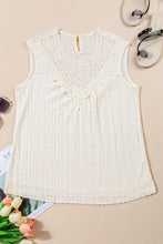 Load image into Gallery viewer, Apricot Guipure Lace Crochet Keyhole Back Tank Top
