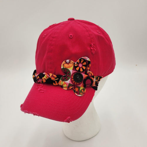 embellished baseball cap, handmade hats, women’s cadat hat, baseball trucker distressed hat, ball cap, josie t. designs
