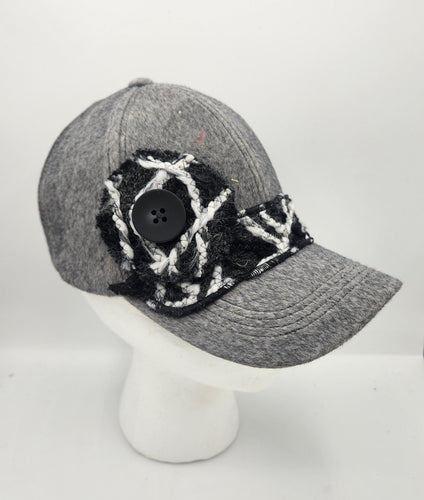embellished baseball cap, handmade hats, women’s cadat hat, baseball trucker distressed hat, ball cap