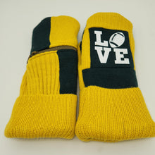 Load image into Gallery viewer, green bay packers handmade mittens
