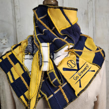 Load image into Gallery viewer, milwaukee brewers handmade cowl neck scarf, patchwork scarf
