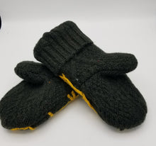 Load image into Gallery viewer, upcycled sweater mittens, recycled mittens, handmade gloves, made in wisconsin, boutique green bay
