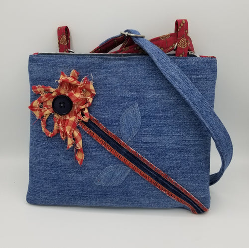 upcycled purse, recycled handbag, made in wisconsin, women's crossbody bag, shops near me