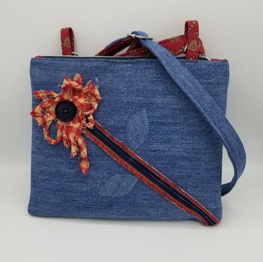 upcycled purse, recycled handbag, made in wisconsin, women's crossbody bag, shops near me