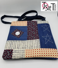 Load image into Gallery viewer, handmade bags, crossbody purse, crossbody bag, denim purse, shops green bay, boutique green bay
